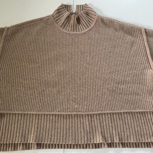 Pilcro Cocoabella Mock Neck 100% cashmere sweater.